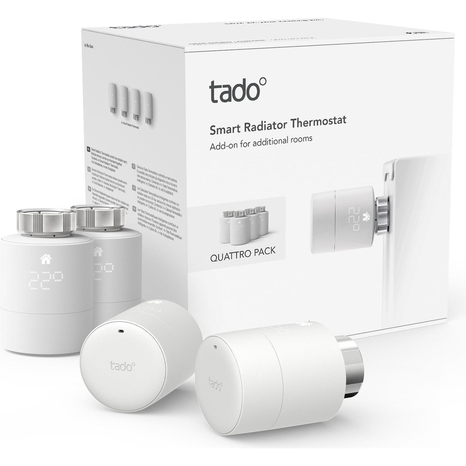 Image of Valvole intelligenti Tado kit 4 teste bianco