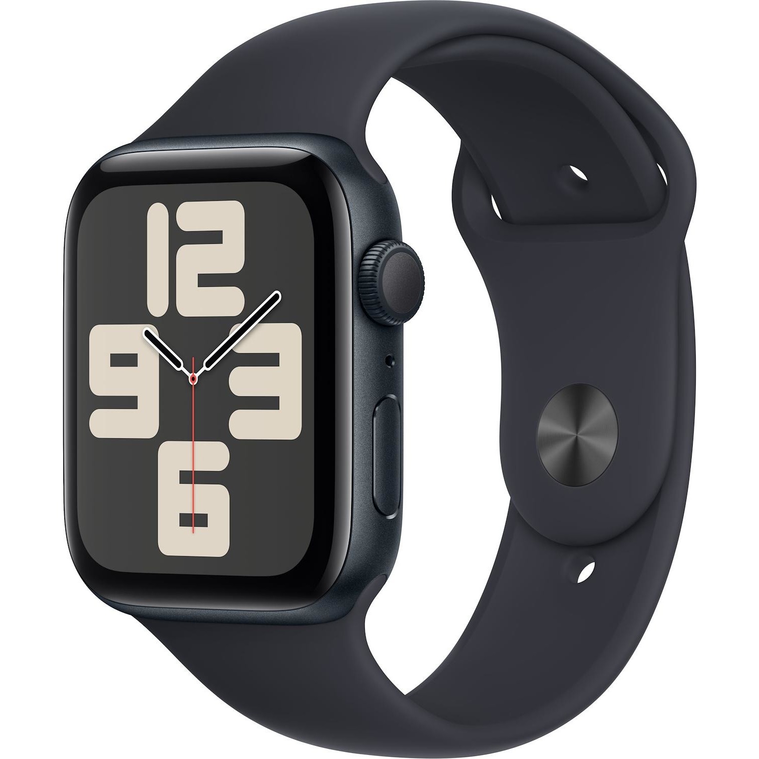 Image of Smartwatch Apple Watch SE GPS 44mm in alluminio Midnight con cinturino sport midnight - M/L