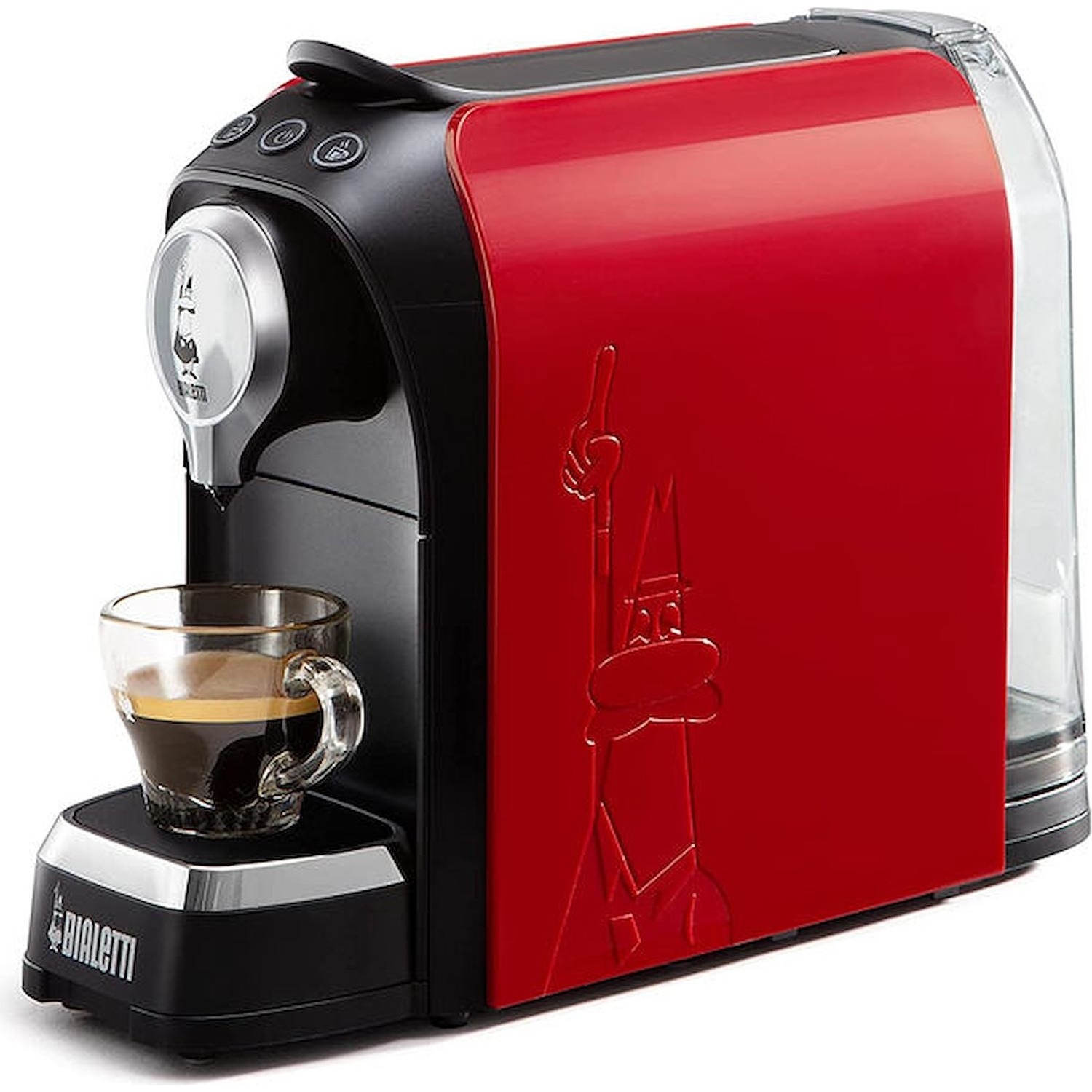 Image of Macchina da caffè a capsule sistema Bialetti super red rosso confezione 32 capsule incluse