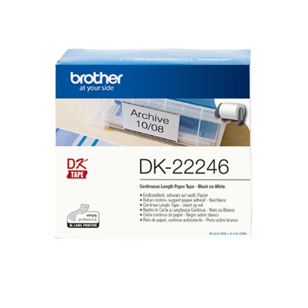Brother DK-22246 nastro per etichettatrice Nero su bianco