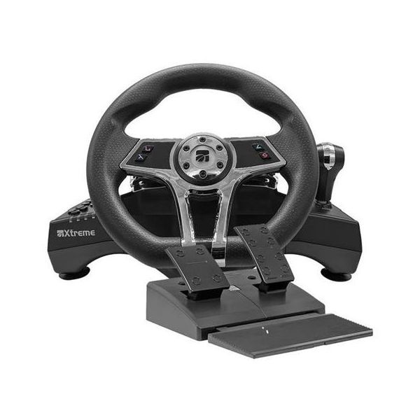 Volante e pedaliera simulatore guida PLAYSTATION 4 Hurricane+5 Wheel Black  e Grey 90429