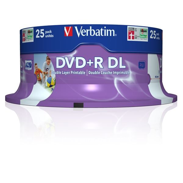 Verbatim 43667 DVD vergine 8,5 GB DVD+R DL 25 pz