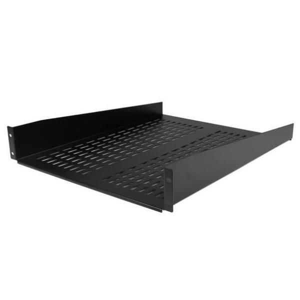 Startech.com ripiano per montaggio a rack con fessure 22 2u - ripiano per armadio server rack fisso - 22 kg - CABSHELF22V