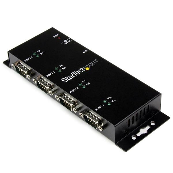 Startech.com hub adattatore seriale usb a db9 rs232 4 porte - guide din industriali e montabile a parete - ICUSB2324I