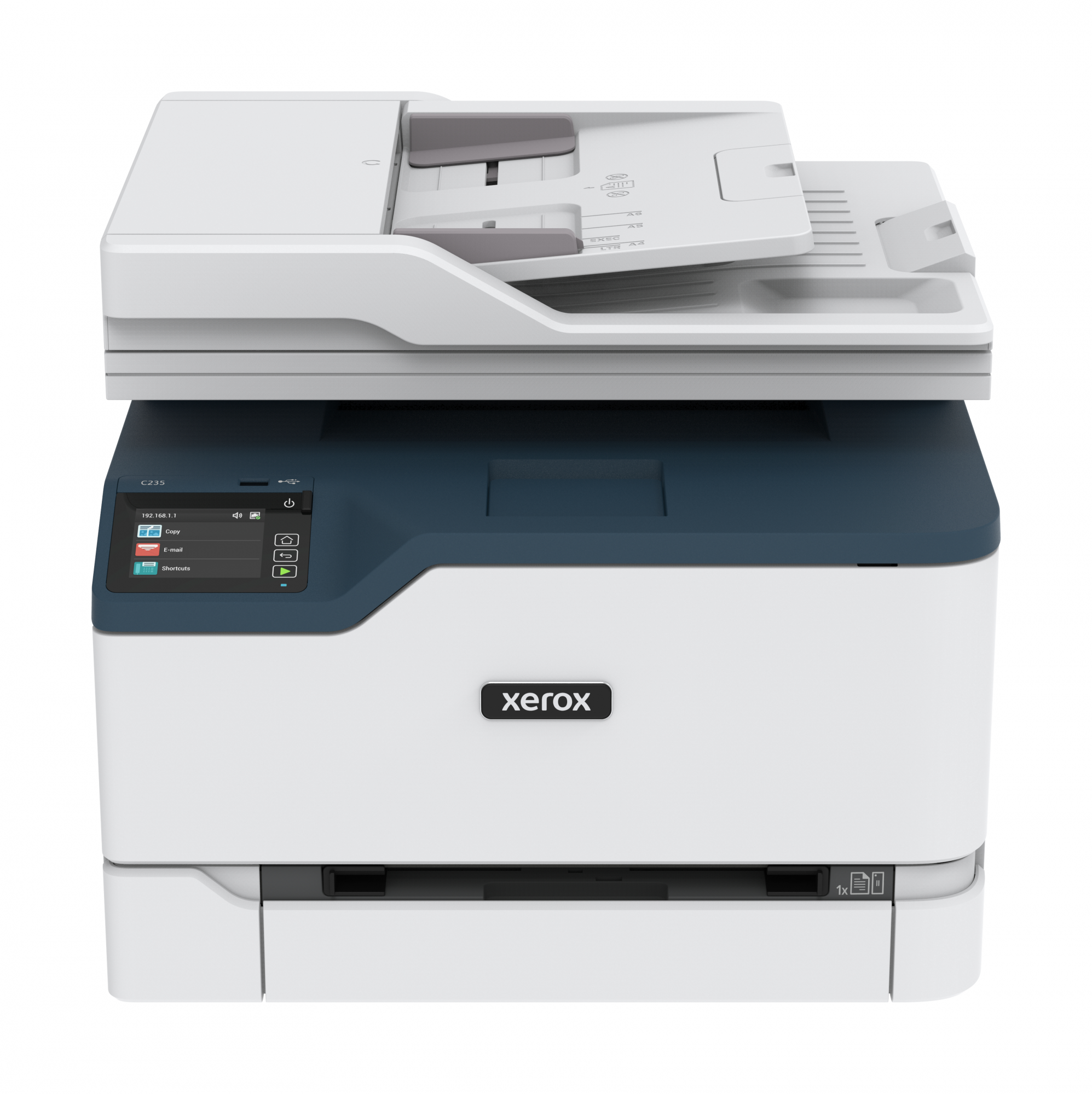 Xerox c235 a4 22 ppm copia/stampa/scansione/fax wireless con stampa fronte/retro ps3 pcl5e/6 adf 2 vassoi totale 251 fogli - C235V_DNI