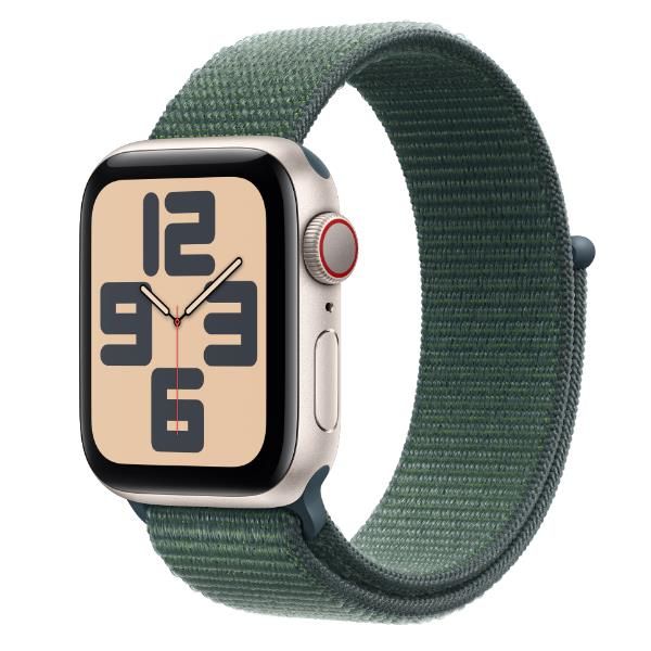 Aw se gps + cellular 40mm starlight aluminium case with lake green sport loop - MXGH3QL/A