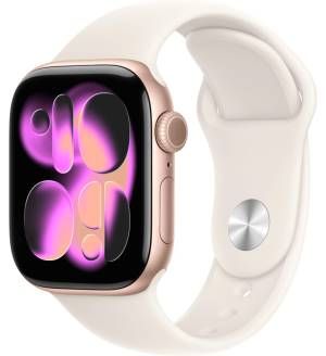Aw s11 gps 42mm rose gold aluminium case with light blush sport band - s/m - MEU04QL/A