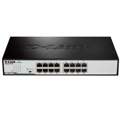 D-Link DGS-1016D/E switch di rete Non gestito Nero, Metallico