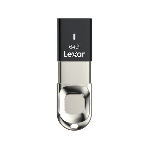 Chiavetta usb lexar ljdf35 64gbbk jumpdrive f35 fingerprint black e si