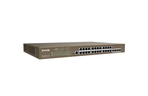 Tenda switch l3 managed poe switch 24 porte 10/100/1000 base-t ethernet - 4 porte 1000 base-x sfp -1 - TEG5328P-24-410W