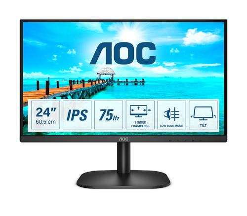 Aoc b2 24b2xda led display 60,5 cm (23.8) 1920 x 1080 pixel full hd nero
