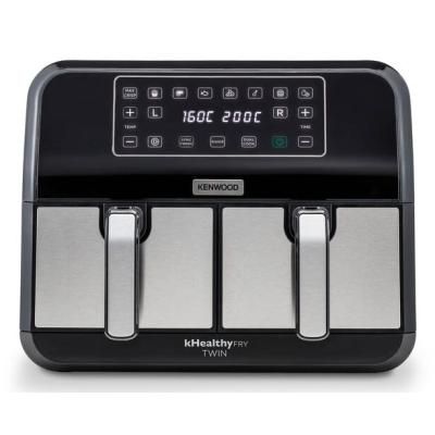 Kenwood airfryer hfm20 000mb kenwood000mb kenwood 000mb khealthy twin 2x4l black silver (hfm20.000mb) - 159575