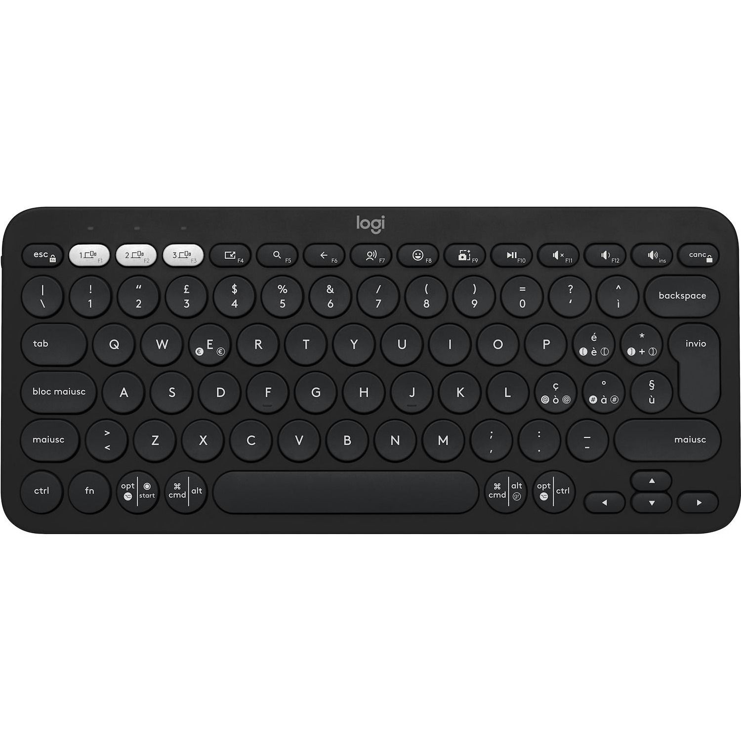 Tastiera per tablet logitech k380s pebble grafite - 920011819