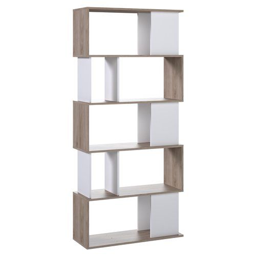 Libreria tvilum 71735hl49 maze noce e bianco