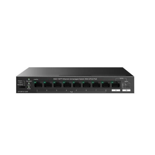 Switch ip-com g1110pf-8-120w 9p gigabit ethernet+1p sfp di cui 8p poe max output per porta 30w- totale 120w