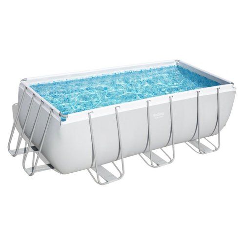 Piscina bestway 56456 5 power steel rettangolare accessoriata grigio c