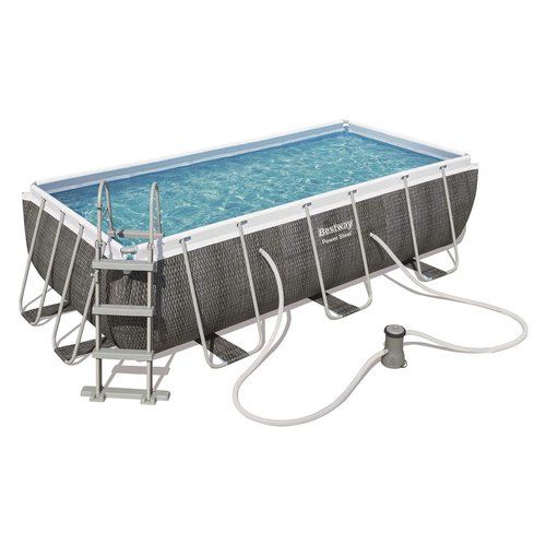 Piscina bestway 56721 3 power steel con accessori grigio scuro