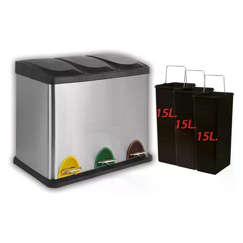 Pattumiera differenziata artex 214013 ecology logica 3 contenitori cro