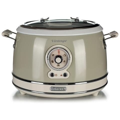 Ariete 2904 rice cooker - cuociriso elettrico con bowl in ceramica - sushi fatto in casa - multicooker - linea vintage - 3,5 l - 650 w - beige - 00C29