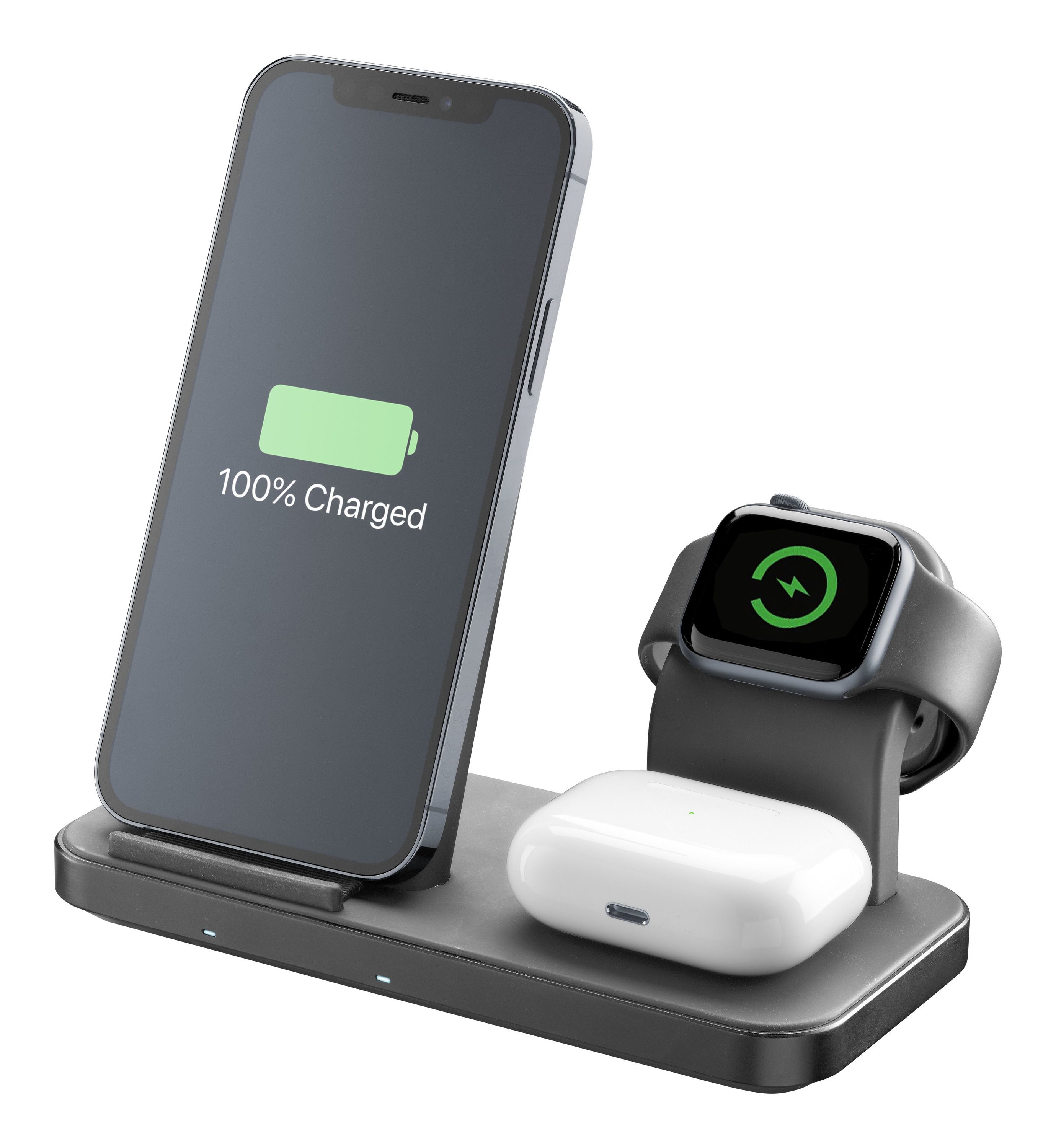 Cellularline trio wireless charger supporto di ricarica wireless 3in1 per dispositivi apple - WIRELESS3IN1IPHK