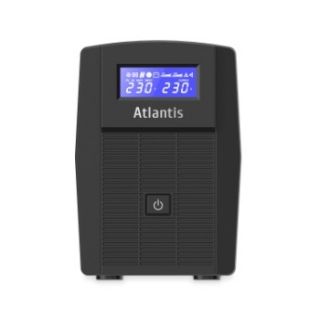 Ups atlantis a03-hp1003 800va (480w) sinewave line interactive 12v-9ah display lcd e led stato ups interfaccia usb-hid 2xschuko