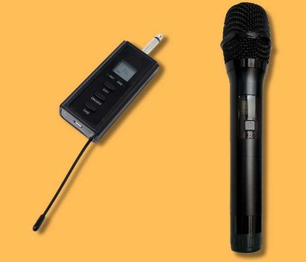 Kit radiomicrofono ICE con ricevitore 2 canali