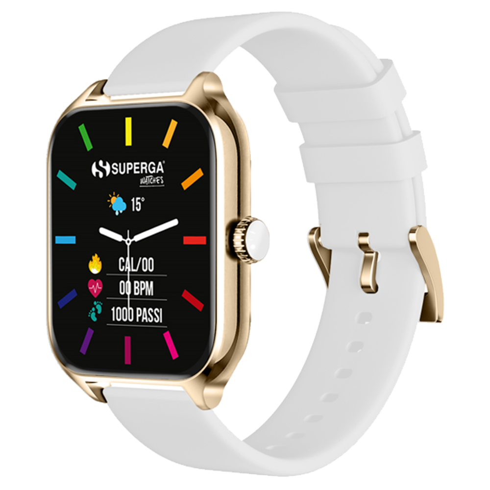 Superga winner smartwatch oro e bianco - swt-stc008