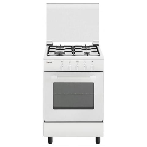 GLEM GAS Cucina Elettrica AE55MX3 4 Fuochi Gas Forno Elettrico Classe A Dimensione 53 x 50 cm Colore Bianco