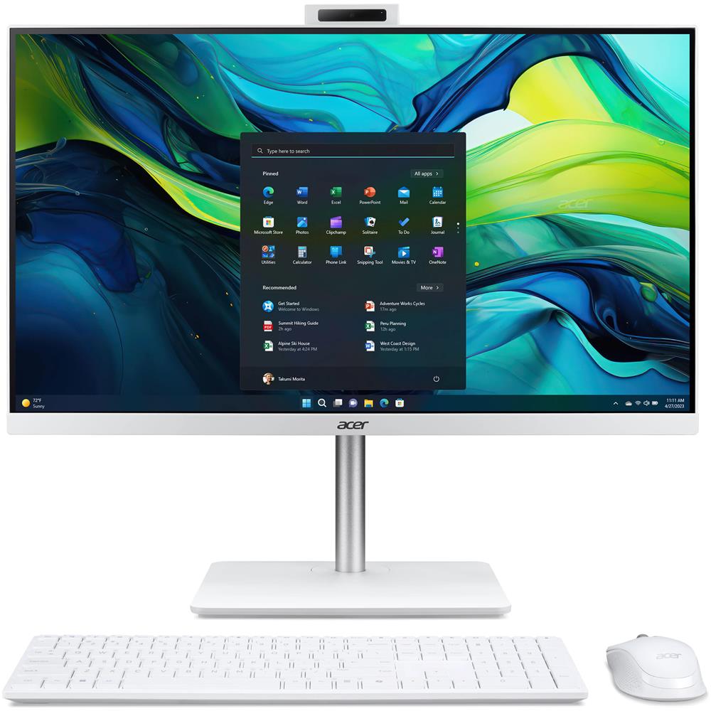 Acer Aspire C27-1E13U7UNH Intel® CoreTM i7 i7-1355U 68,6 cm (27") 1920 x 1080 Pixel All-in-One-PC 32 Go DDR4-SDRAM 1 To SSD Windows 11 Home Wi-Fi 6 (802.11ax)